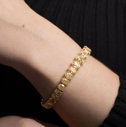 Avi & Co. Fancy Yellow Diamond Line Bracelet
