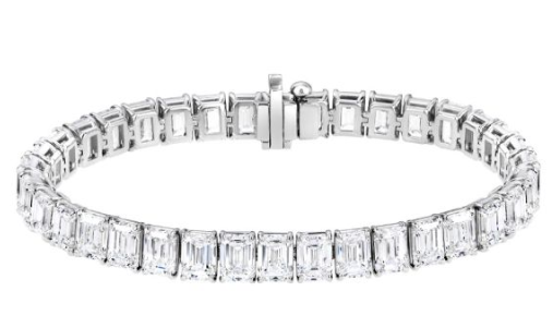 Avi & Co. Emerald Cut Diamond Line Bracelet