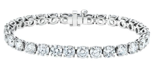 Avi & Co. Fancy Round Cut Diamond Line Bracelet