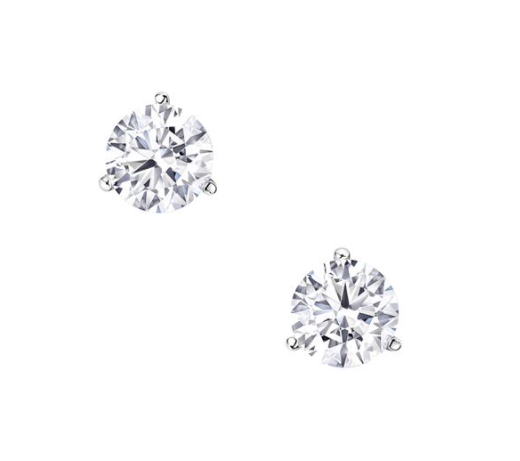 Round Solitaire Diamonds Studs
