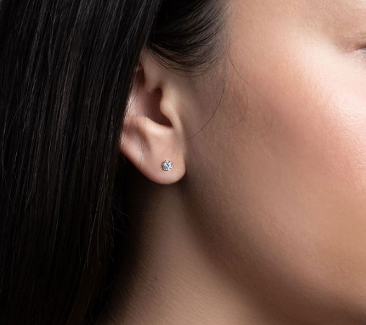 Round Solitaire Diamonds Studs